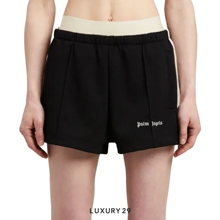 Palm Angels side-stripe track shorts black/off-white PALM ANGELS