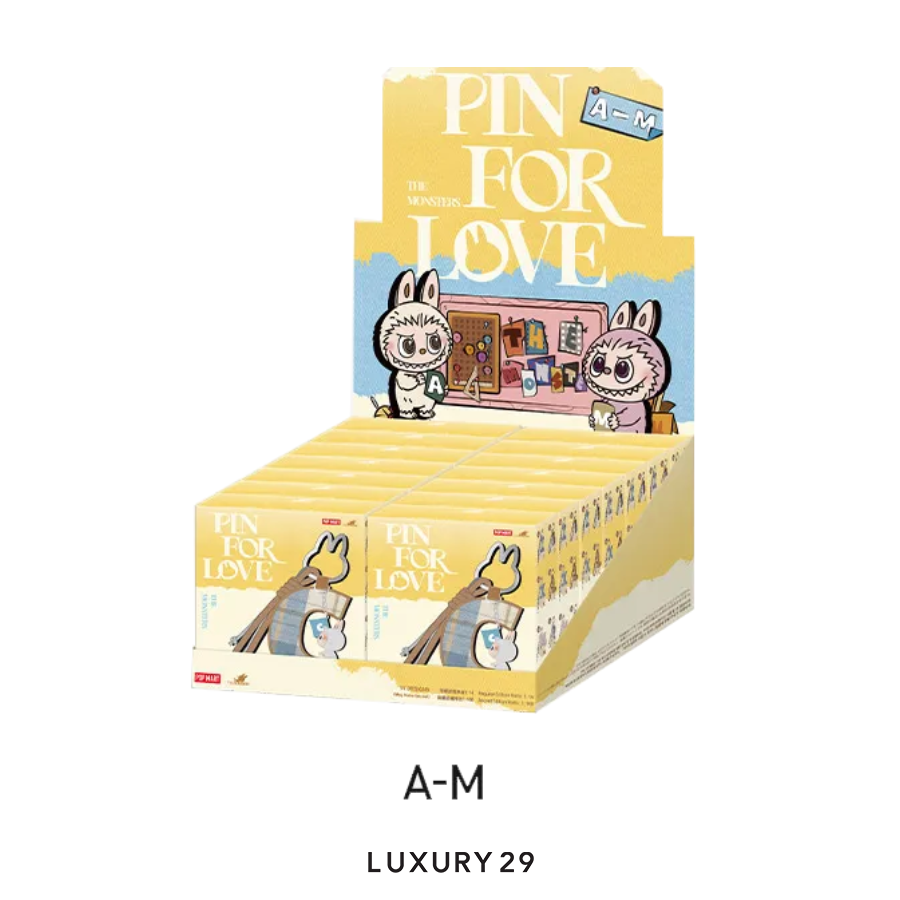 Pop Mart THE MONSTERS - Pin For Love Series Letter Pendant Blind Box (A-M) POP MART