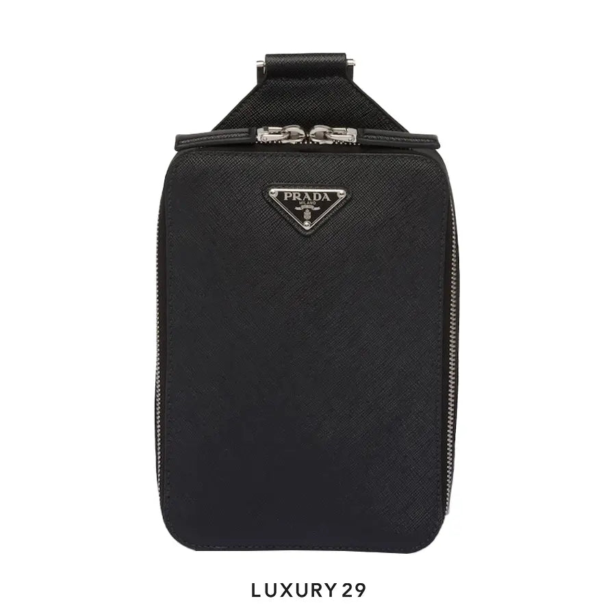 Prada Brique Saffiano leather bag Black