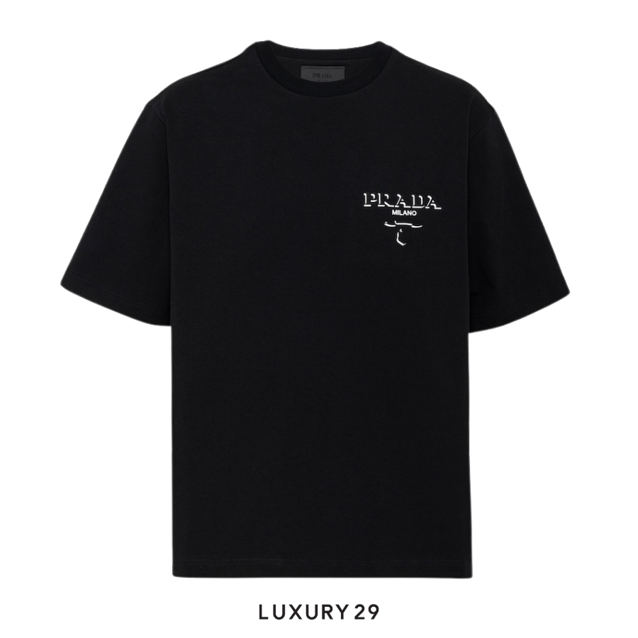 Prada Cotton T-shirt Black PRADA