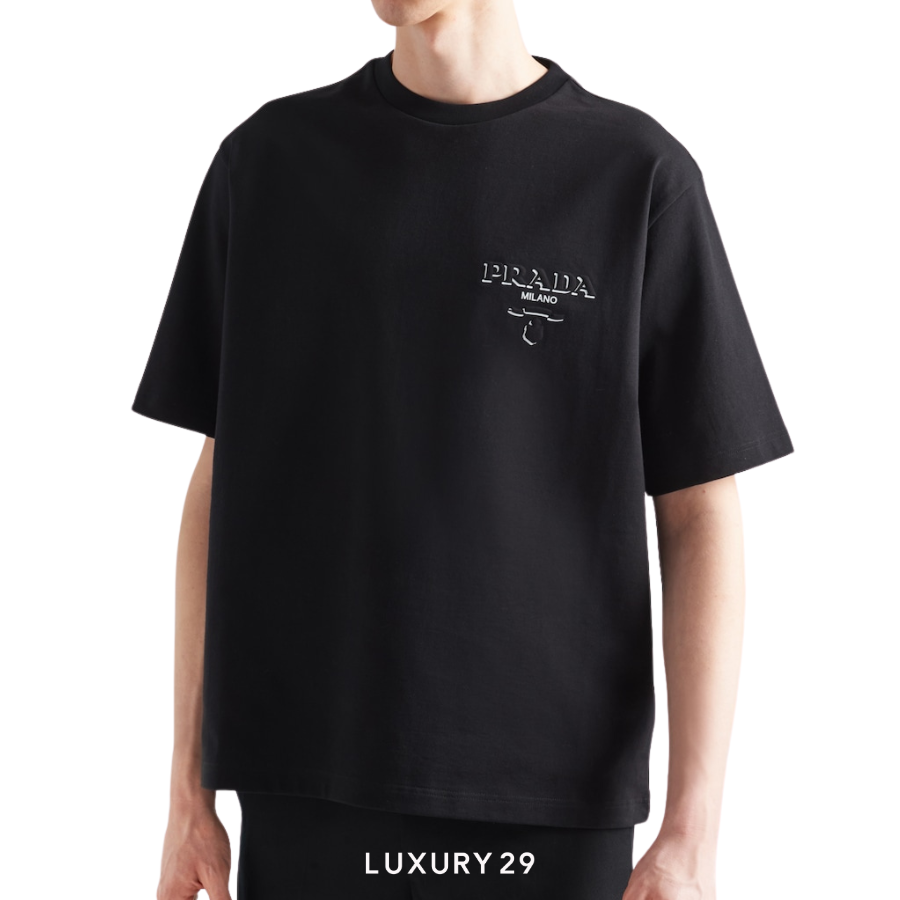 Prada Cotton T-shirt Black PRADA