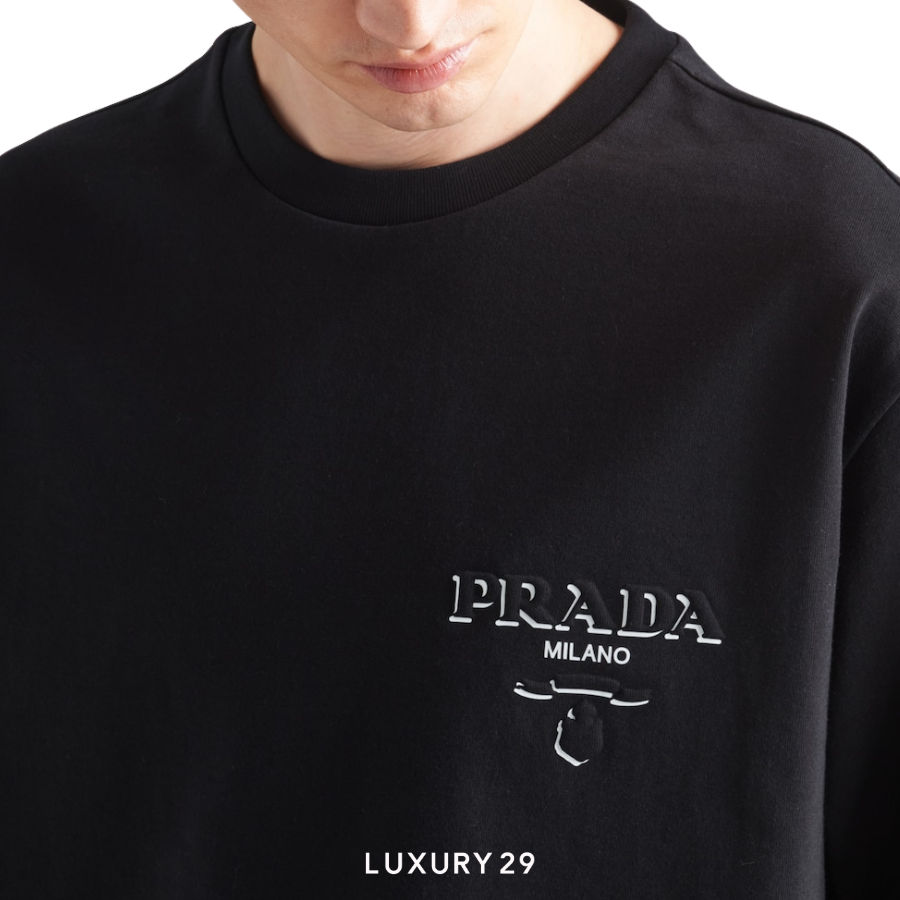 Prada Cotton T-shirt Black PRADA
