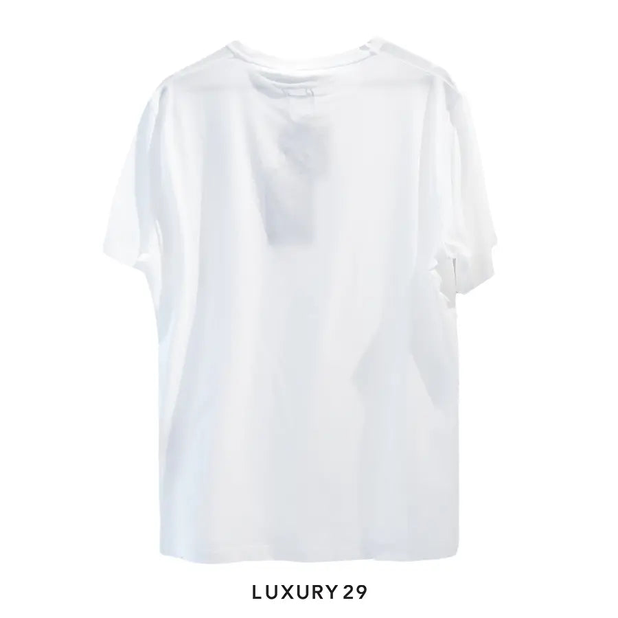 Prada Girocollo M/C Filo Scozia Ricamo Bianco PRADA