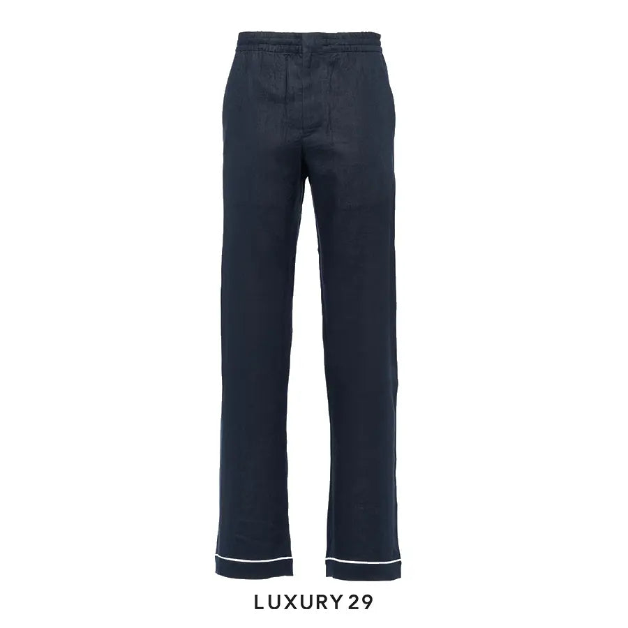 Prada Linen Pants Navy
