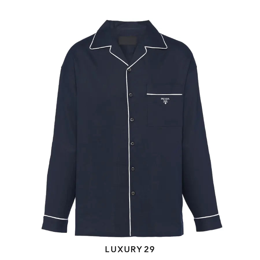 Prada Linen Shirt Navy