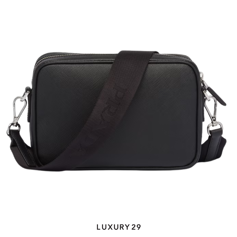 Prada Saffiano leather shoulder bag Black PRADA