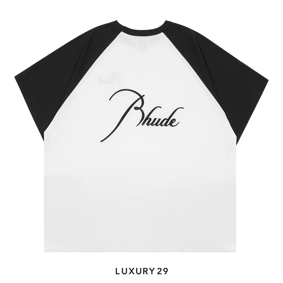 Rhude Raglan Logo Tee Vintage White/Black RHUDE
