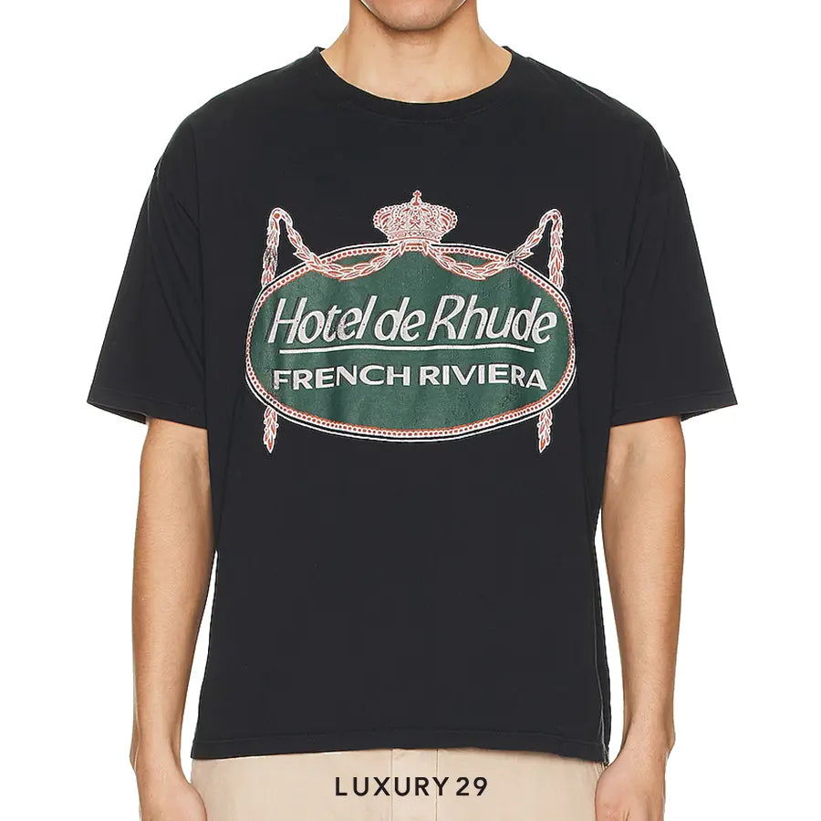 Rhude RHUDE RIVIERA TEE VTG BLACK RHUDE