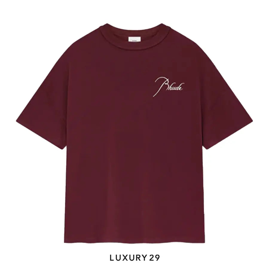 Rhude Reverse Tee Burgundy