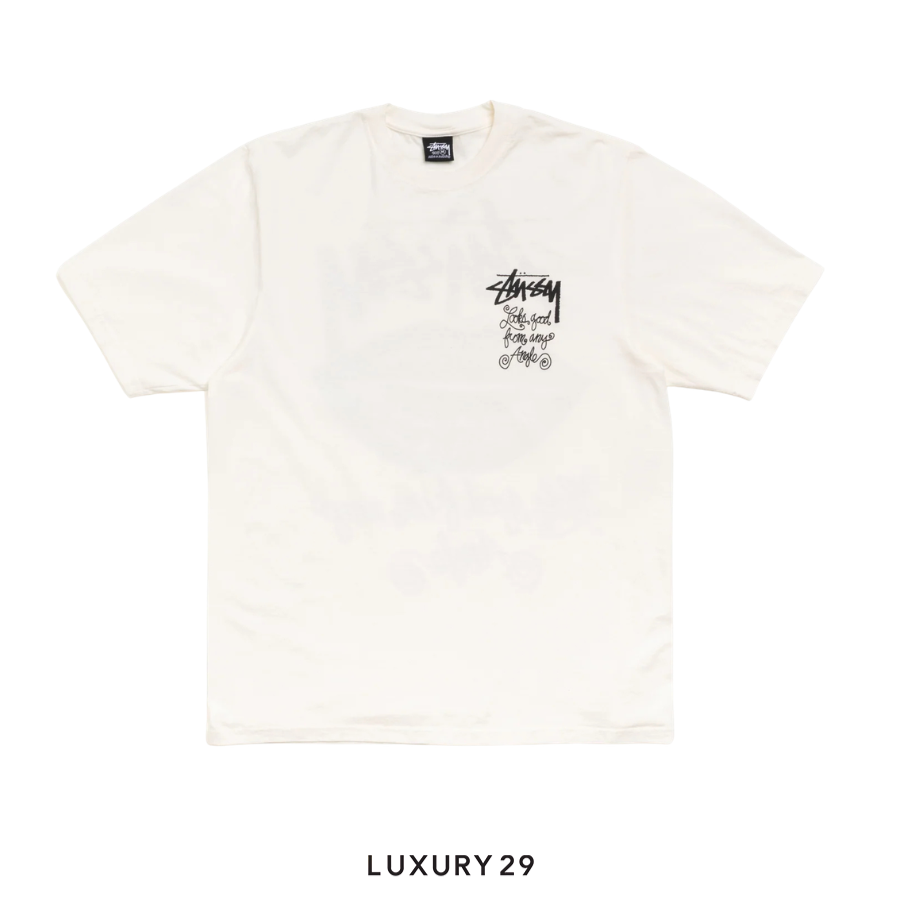 STUSSY ANY ANGLE TEE PIGMENT DYED NATURAL