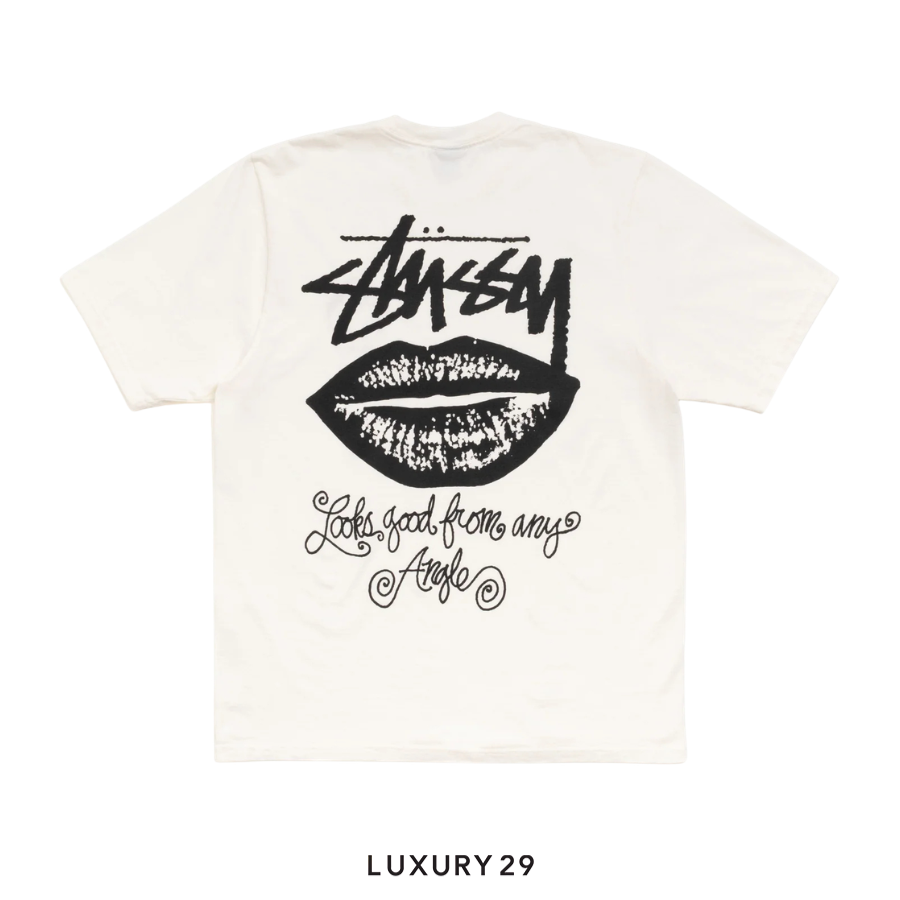STUSSY ANY ANGLE TEE PIGMENT DYED NATURAL