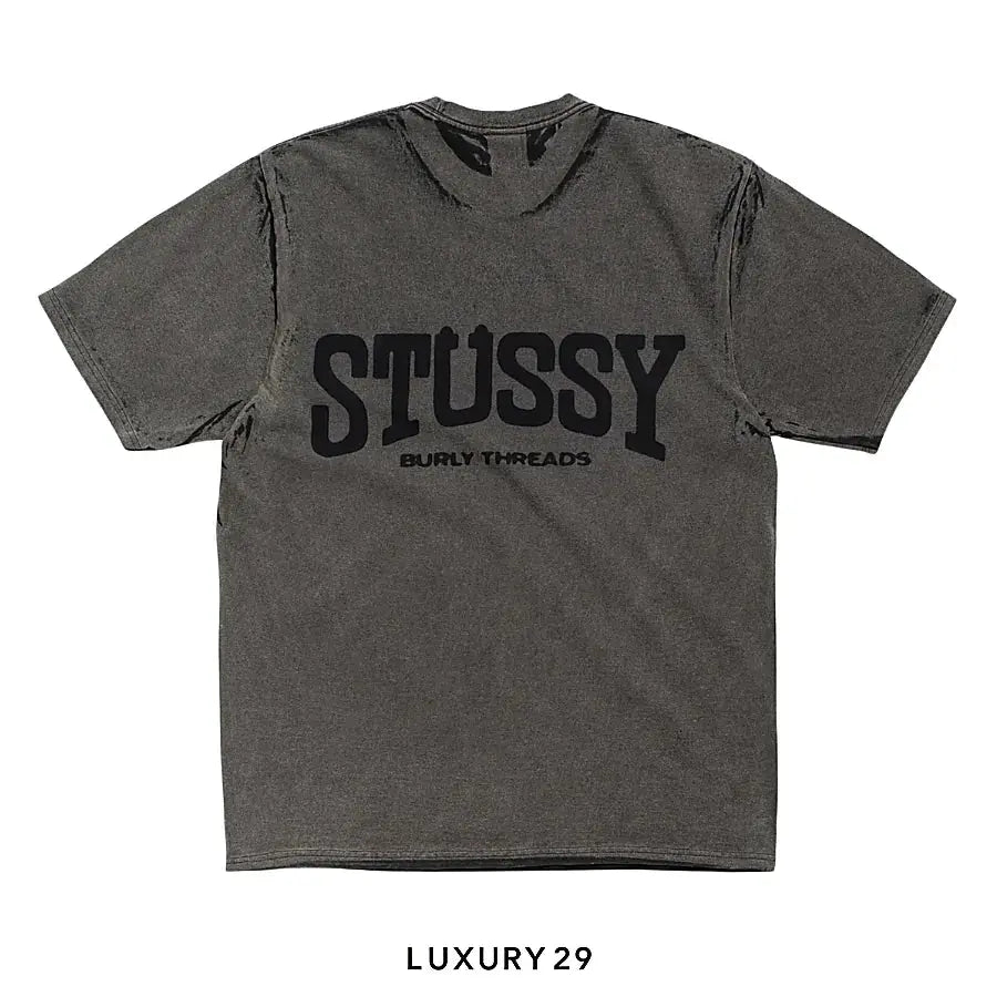 STUSSY BURLY STONE WASHED TEE BLACK