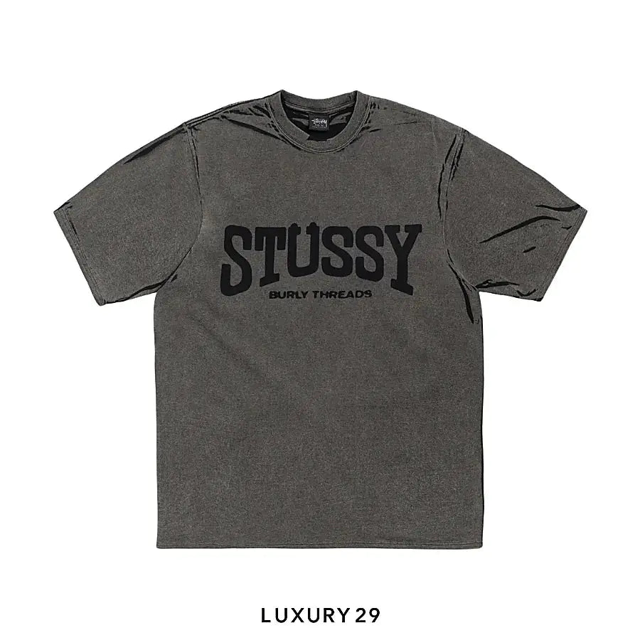 STUSSY BURLY STONE WASHED TEE BLACK