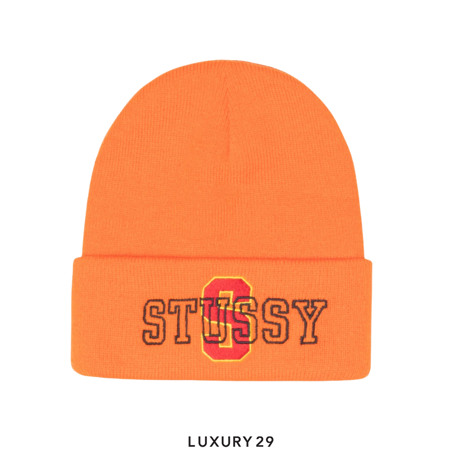 STUSSY CUFF BEANIE VARSITY S ORANGE STUSSY