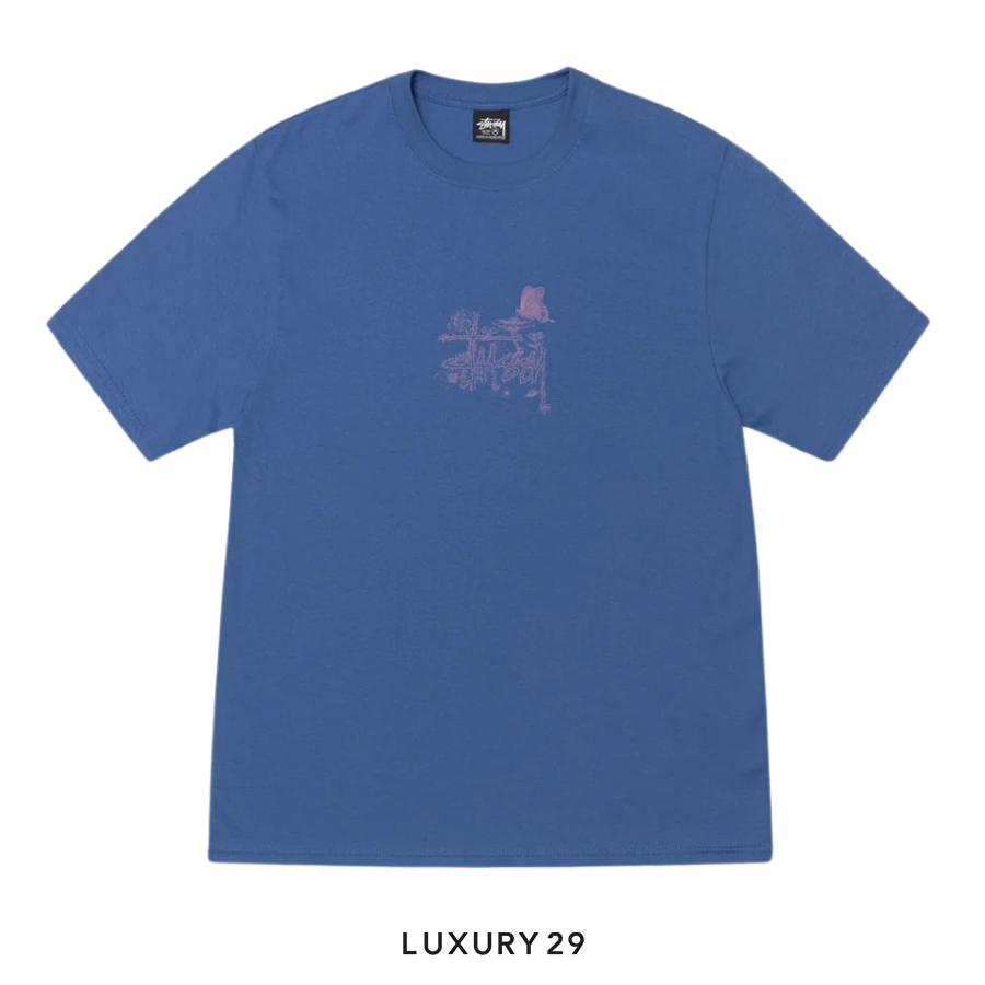 STUSSY IN BLOOM TEE BLUE STUSSY