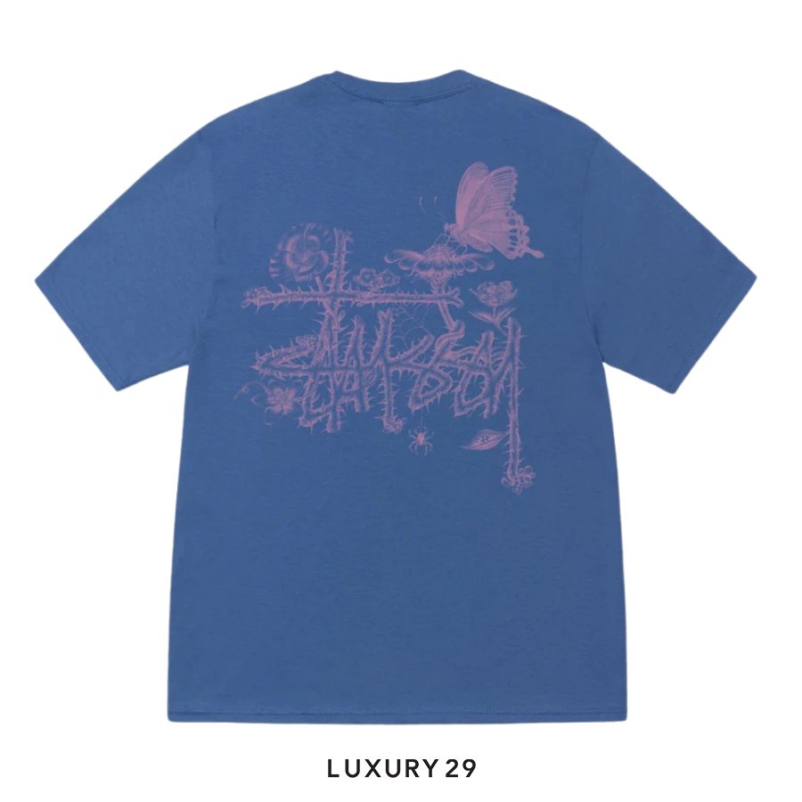 STUSSY IN BLOOM TEE BLUE STUSSY