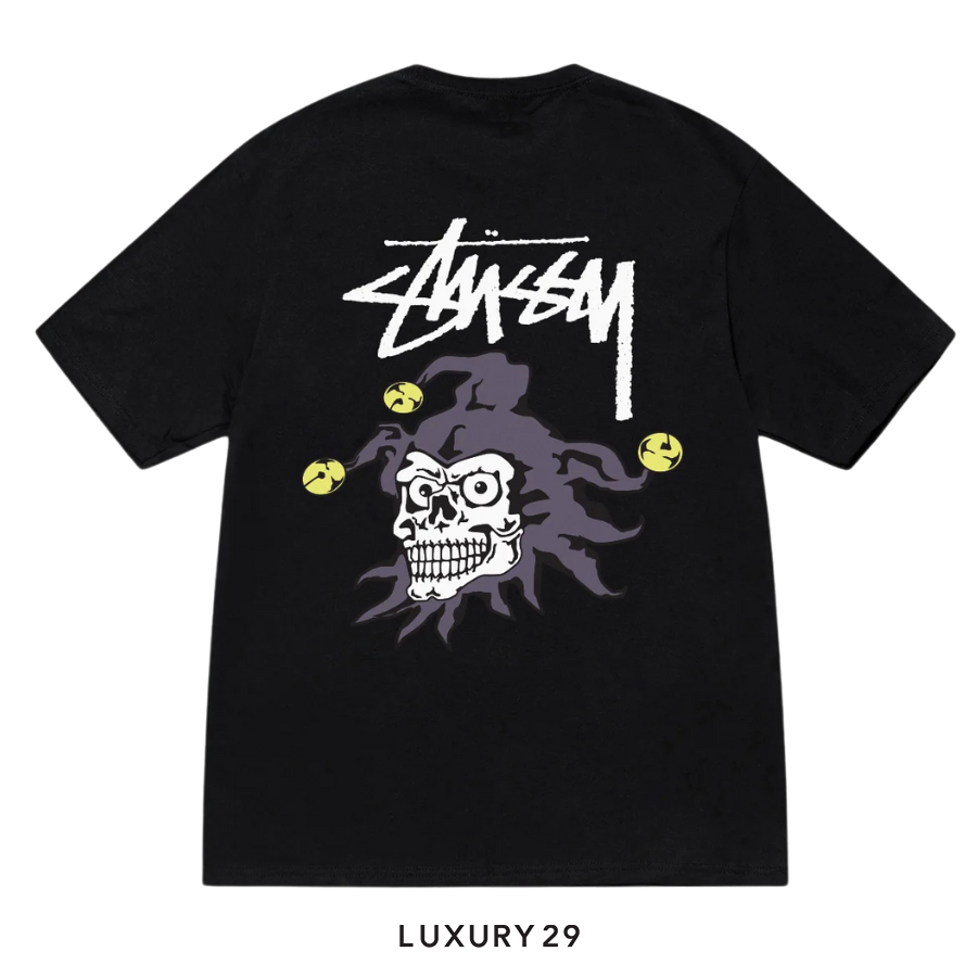 STUSSY JOKER TEE BLACK STUSSY