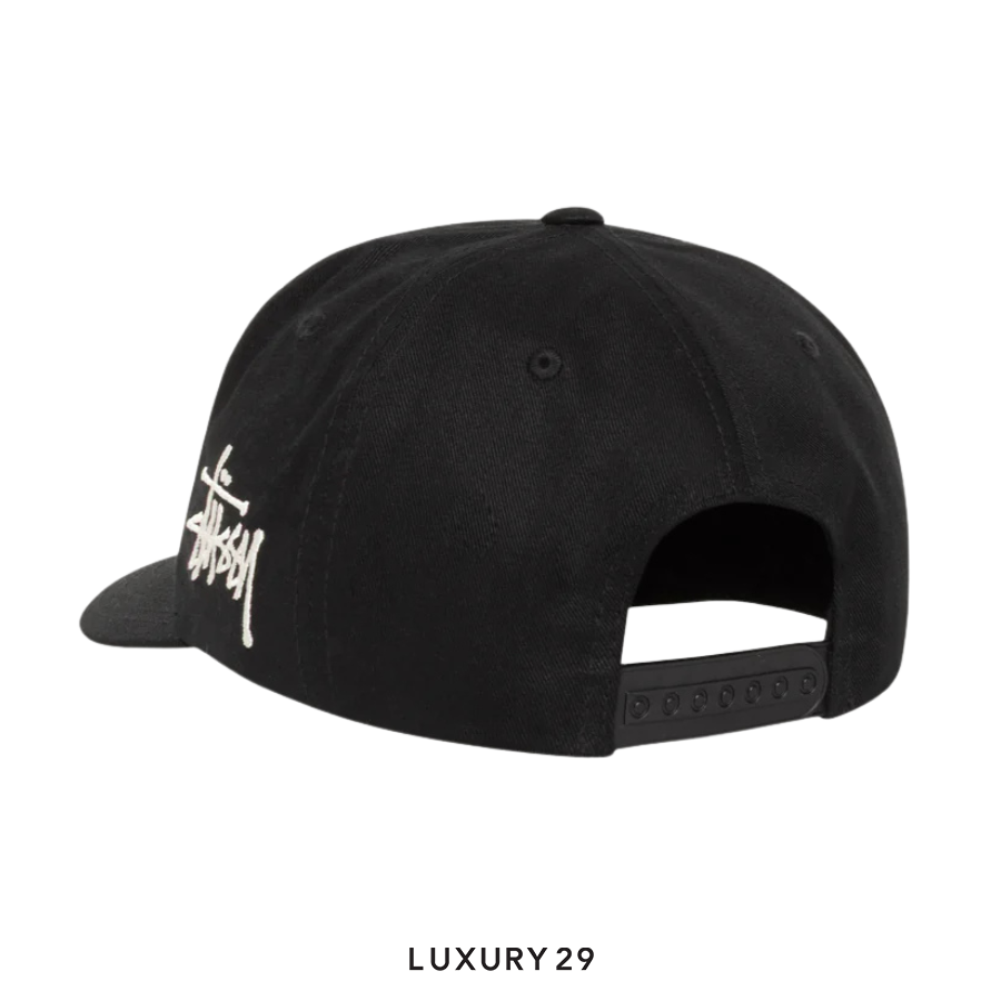 STUSSY MID-DEPTH CHENILLE S SNAPBACK BLACK STUSSY