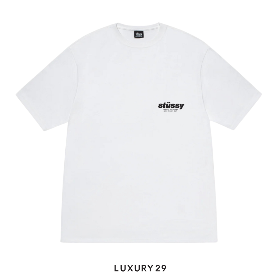 STUSSY ROLLERS TEE WHITE STUSSY