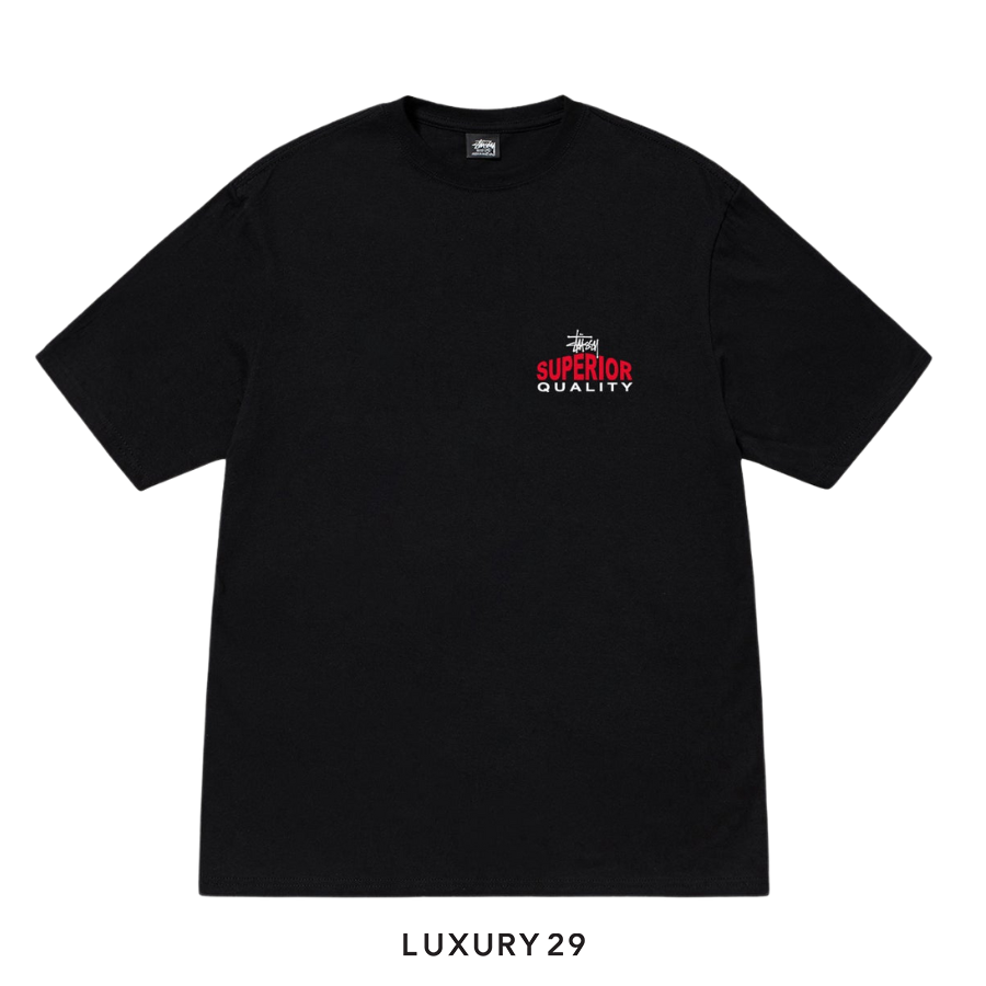 STUSSY SUPERIOR QUALITY TEE BLACK STUSSY