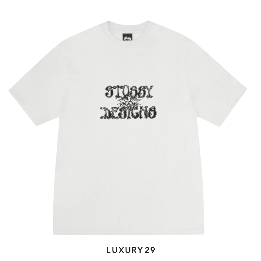 STUSSY WES PALMS TEE PIGMENT DYED WHITE STUSSY