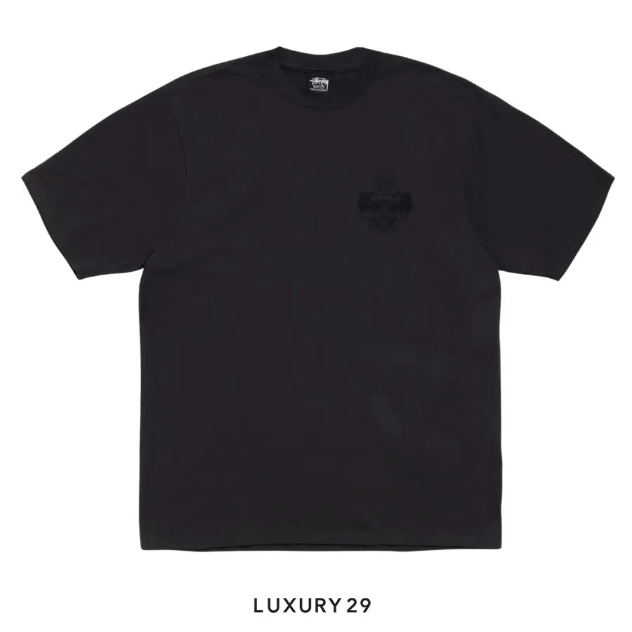 Stussy BUILT TO LAST TEE PIGMENT DYED FADED BLACK