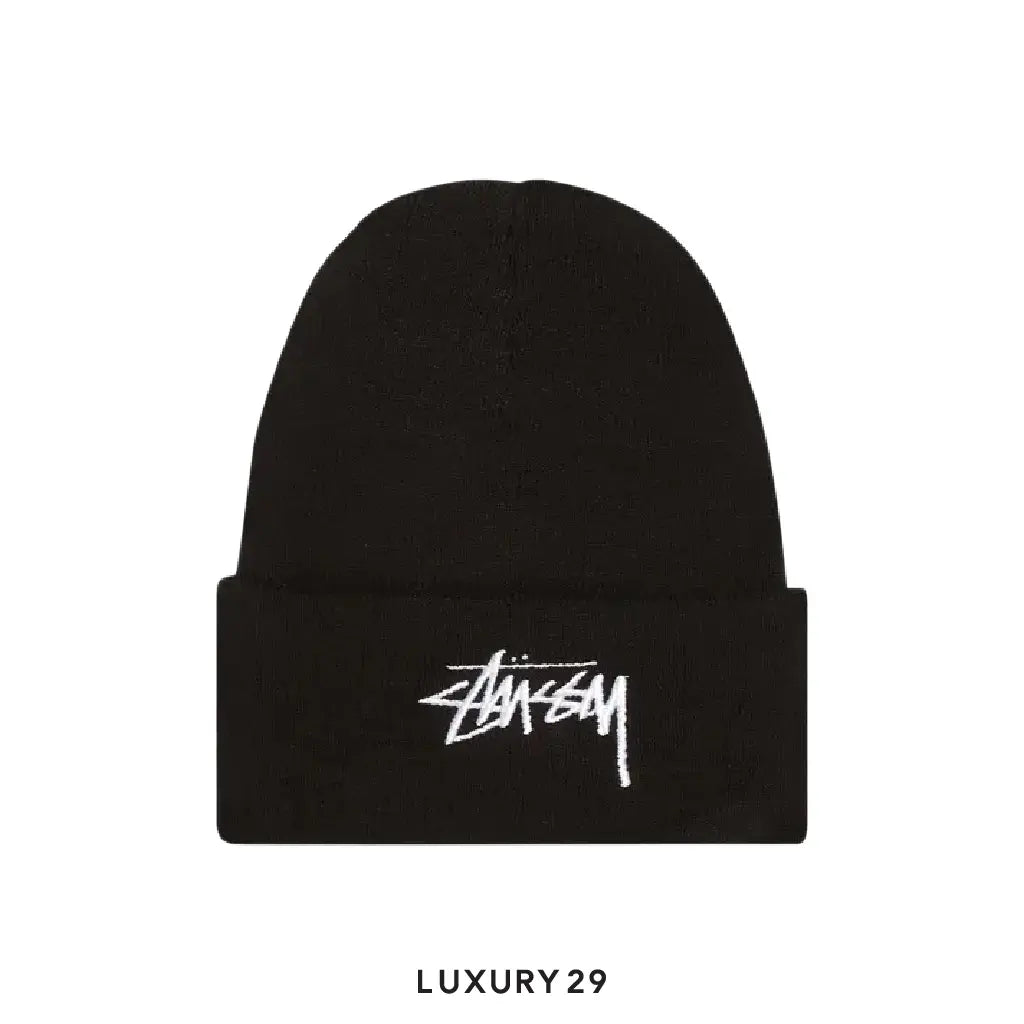 STUSSY CUFF BEANIE STOCK BLACK STUSSY