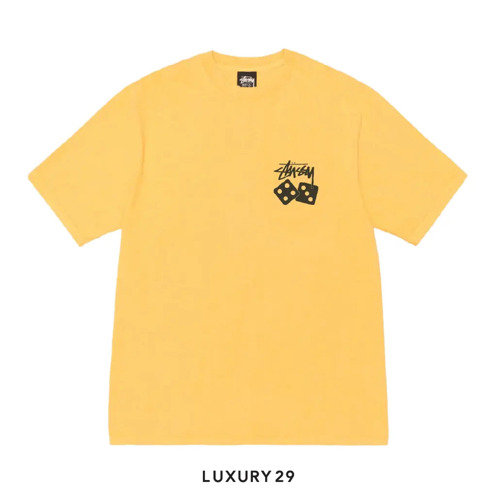 Stussy DICE TEE PIGMENT DYED Yellow STUSSY