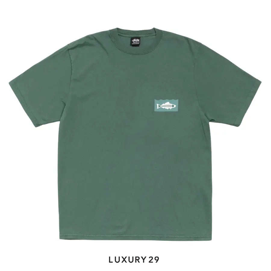Stussy HEAL THE BAY 40 TEE PIGMENT DYED Green