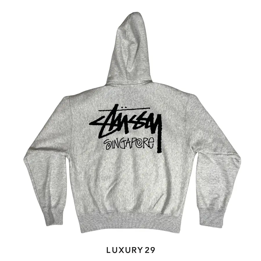 Stussy Singapore Zip Hoodie Ash Heather STUSSY