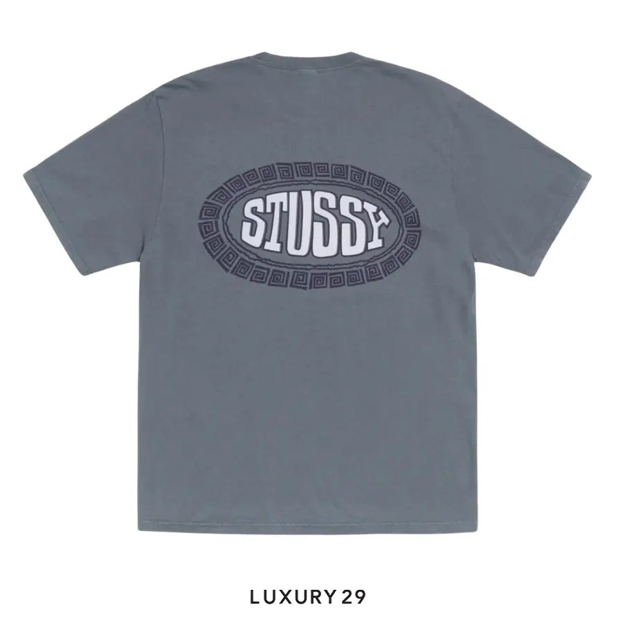 Stussy TILE OVAL TEE PIGMENT DYED Navy