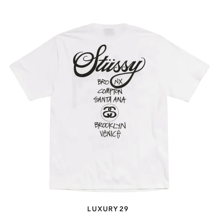 Stussy WORLD TOUR TEE WHITE