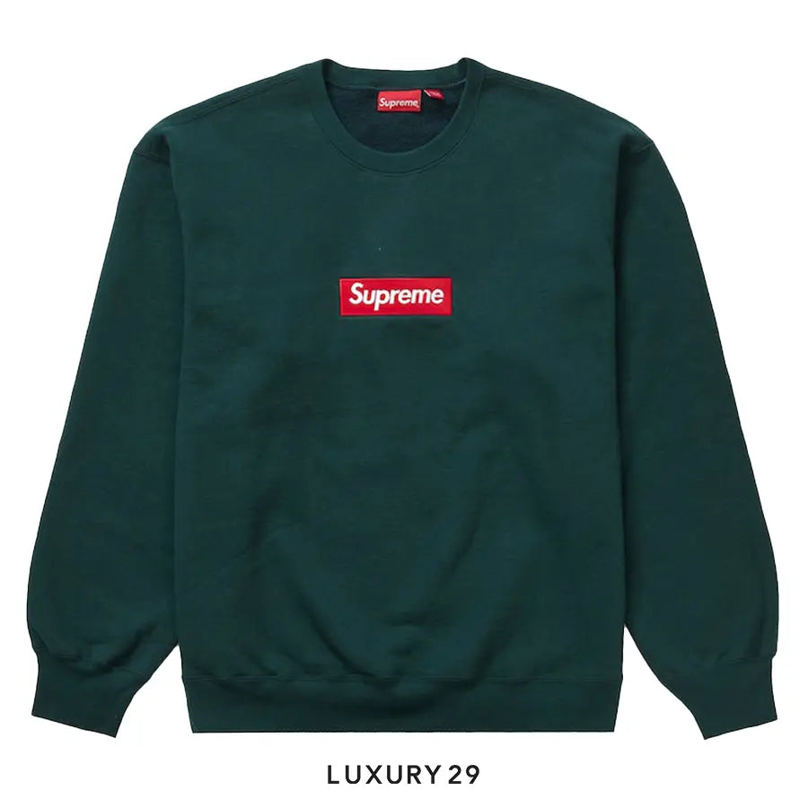 Supreme Box Logo Crewneck (FW22) Dark Pine