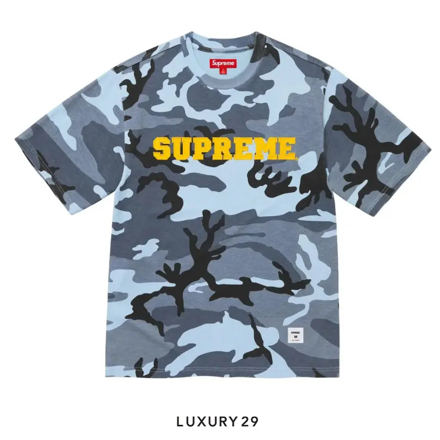 Supreme Collegiate Applique Short-Sleeve Top 'Blue Camo'