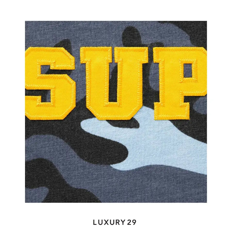 Supreme Collegiate Applique Short-Sleeve Top 'Blue Camo'