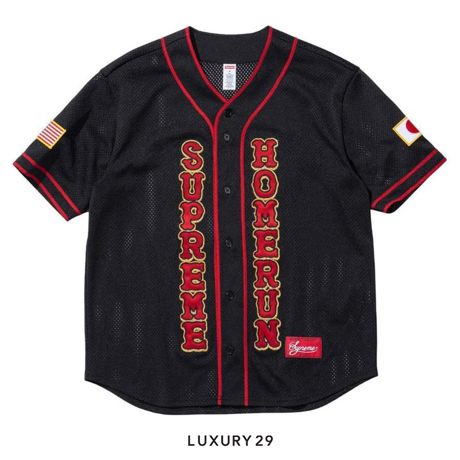 Supreme Homerun Baseball Jersey Black SUPREME