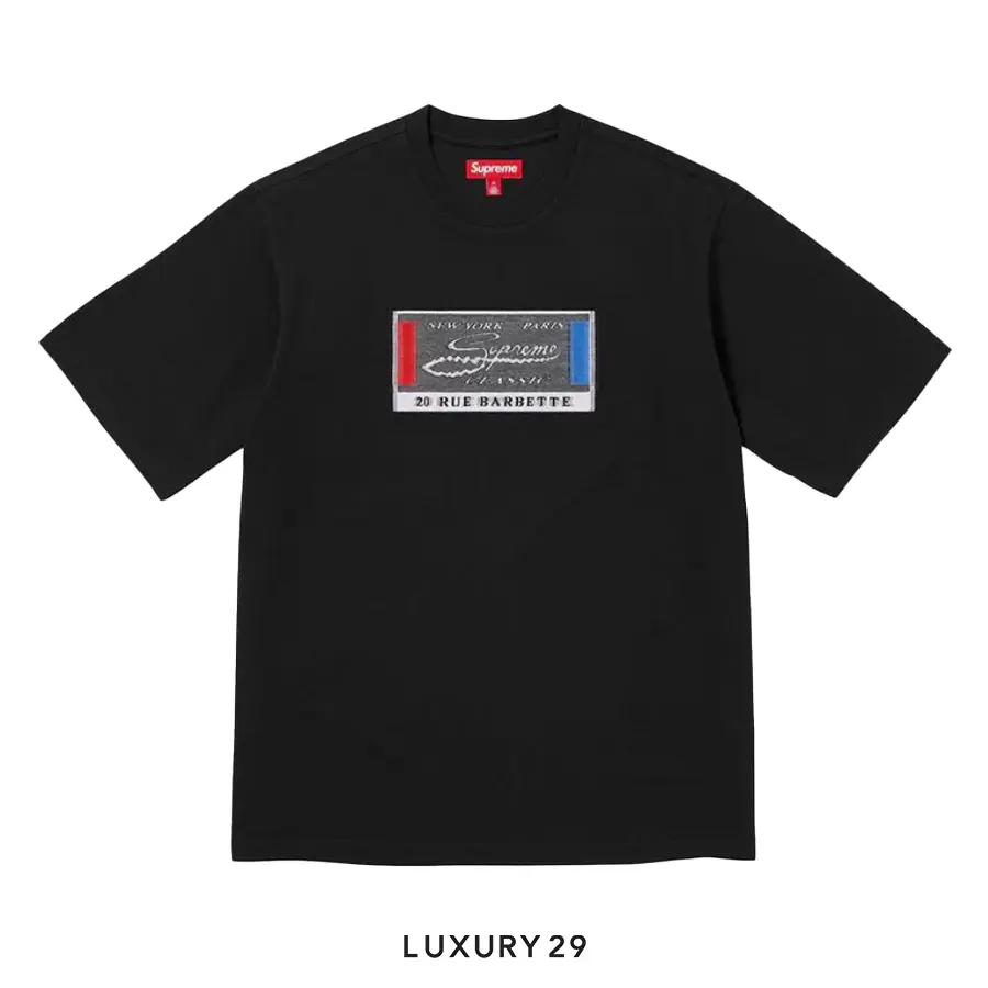 Supreme Intarsia Label Short-Sleeve Top 'Black' SUPREME Luxury29