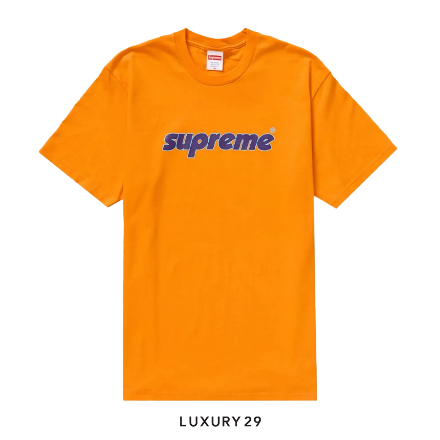 Supreme Pinline Cotton T-Shirt Orange SUPREME Luxury29