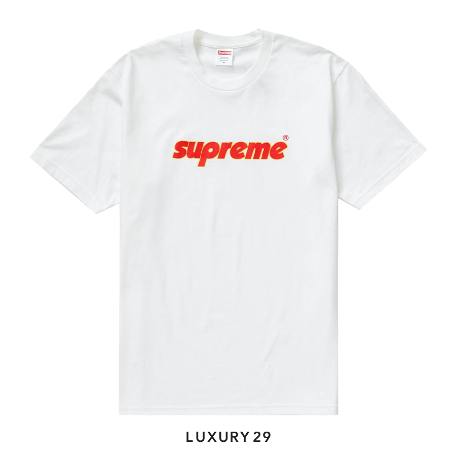 Supreme Pinline Cotton T-Shirt White SUPREME