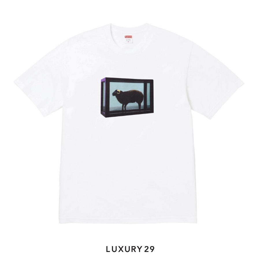 Supreme X Damien Hirst Black Sheep Tee White SUPREME