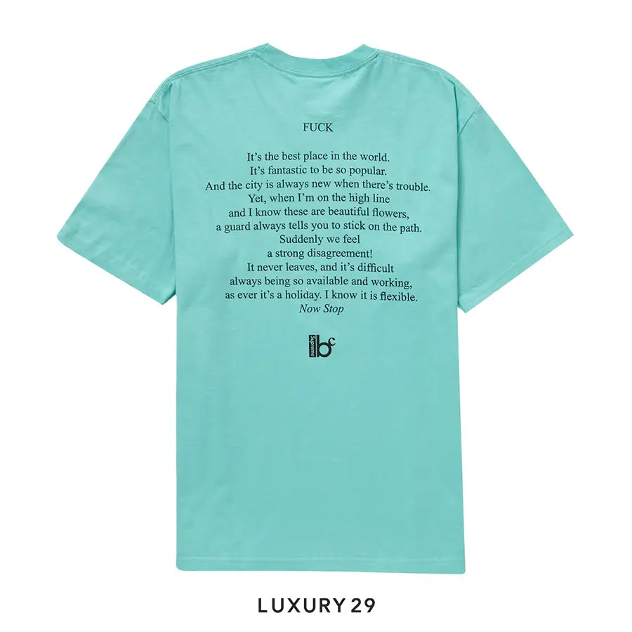 Supreme x Bernadette Corporation Fuck Tee 'Teal' SUPREME