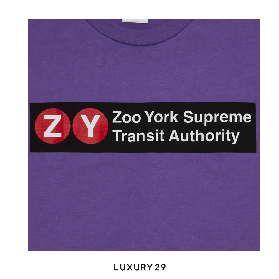 Supreme x Zoo York Transit Tee Purple SUPREME