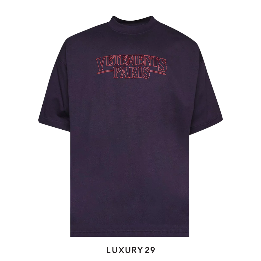 VETEMENTS Paris Logo T-Shirt 'Purple' VETEMENTS