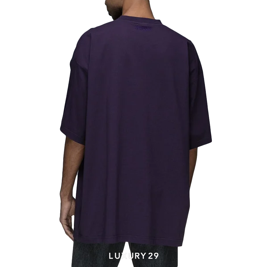 VETEMENTS Purple t-shirt with logo print VETEMENTS