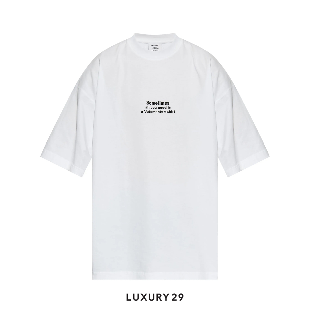 VETEMENTS logo-print cotton T-Shirt White VETEMENTS