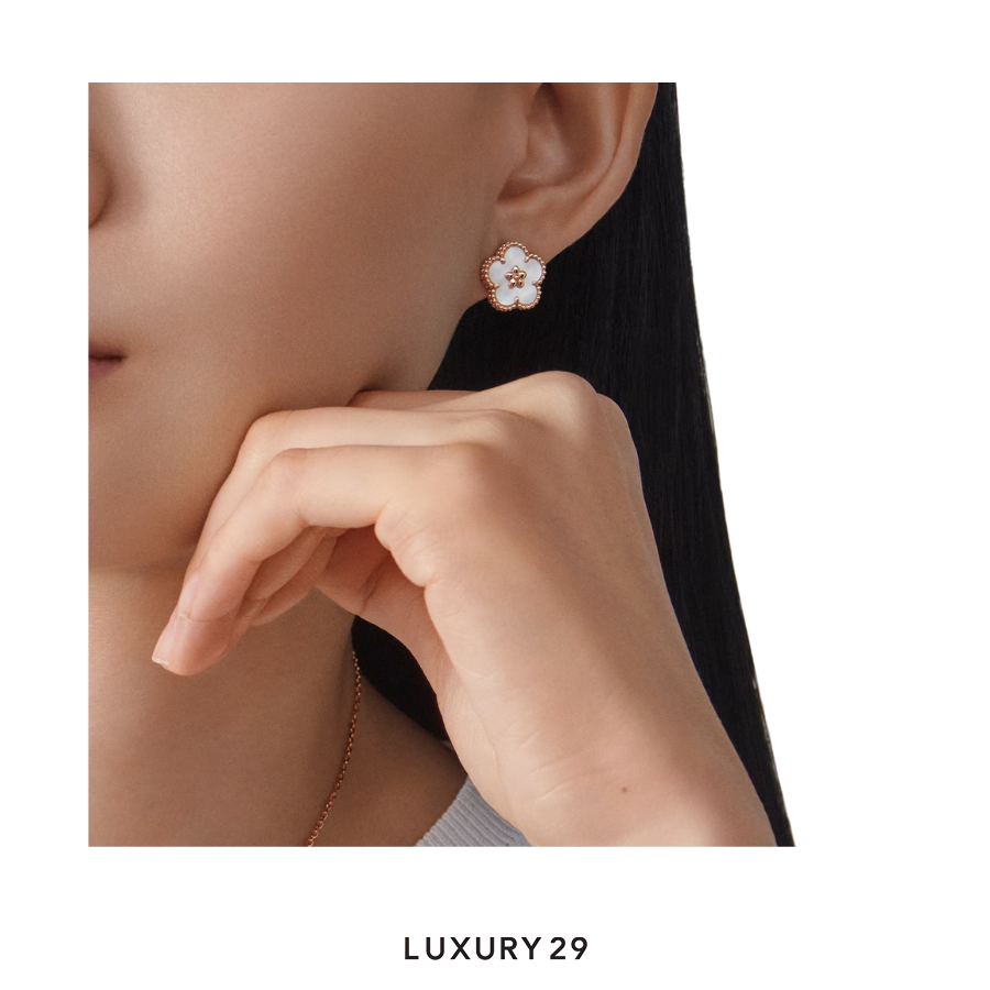 Van Cleef & Arpels Lucky Spring earrings, plum blossom 18K rose gold, Mother-of-pearl VAN CLEEF & ARPELS Luxury29