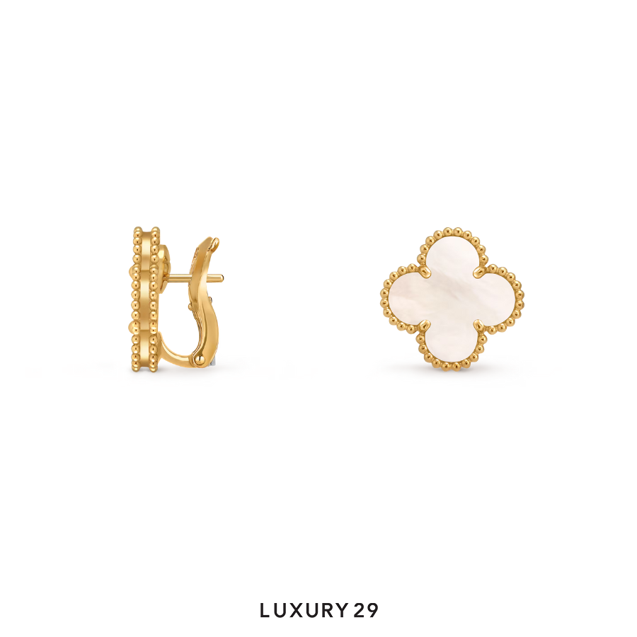 Van Cleef & Arpels Vintage Alhambra earrings 18K yellow gold, Mother-of-pearl VAN CLEEF & ARPELS Luxury29