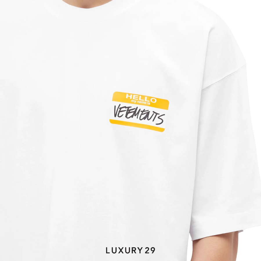 Vetements My Name Is T-Shirt White VETEMENTS