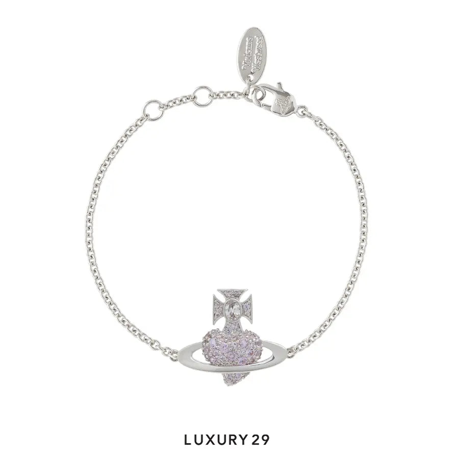 Vivienne Westwood Agatha Bracelet Platinum/Lilac White