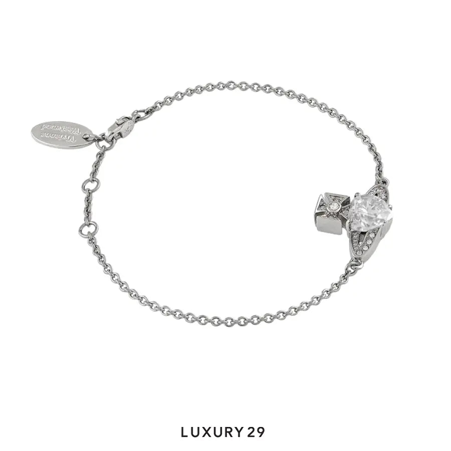 Vivienne Westwood Ariella Bracelet Platinum/White CZ